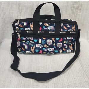 Medium LeSportsac Weekender Rainbow Travel Foodie Print